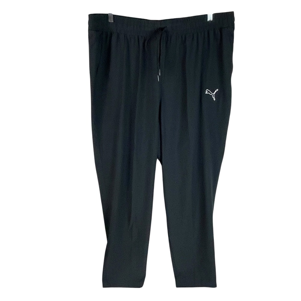 NEW Puma Mens‎ All Around Woven Pants 2XL Black Polyester Stretch Athletic $55